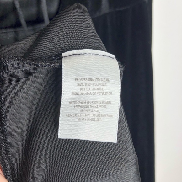 JENNY YOO Ellis Black Velvet Stretchy Long Bridesmaid Winter Wedding Gown Dress - Picture 12 of 15